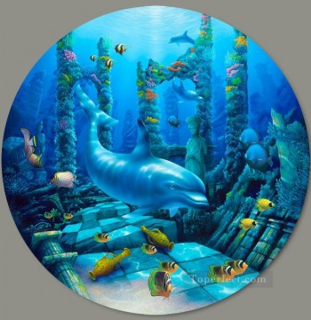 魚の水族館 Painting - 海底の深い秘密